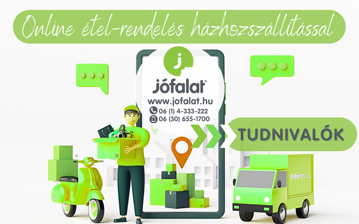 Változatos készételek online étel rendelés házhozszállítással a Jófalatnál