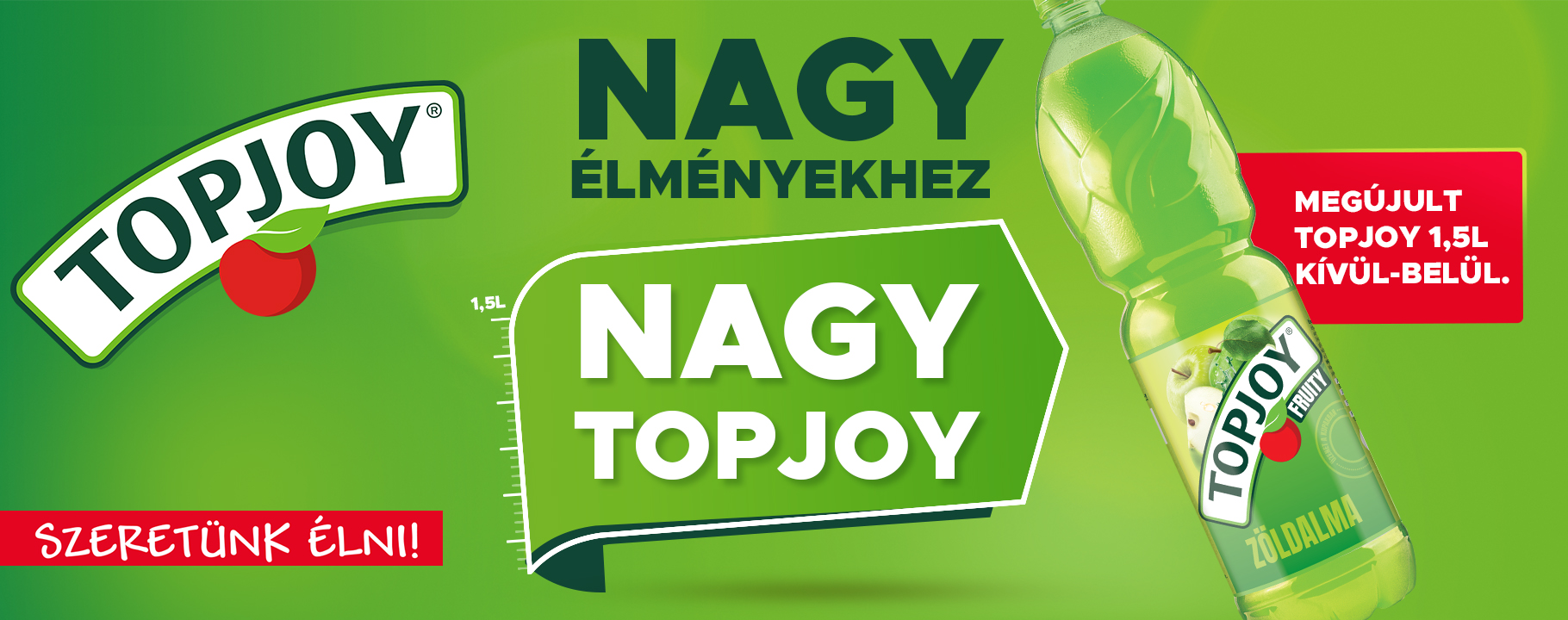 Ajándék 1,5l-es TOPJOY-t kaphatsz április 14-én kedden !