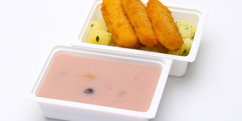 Jó reggelt szelet, Vegyes gyümölcsleves, Halrudacskák, petrezselymes burgonya