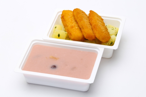 Jó reggelt szelet, Vegyes gyümölcsleves, Halrudacskák, petrezselymes burgonya