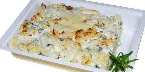 Leveles parajos-ricottás rakott fusilli Leveles parajos-ricottás rakott fusilli
