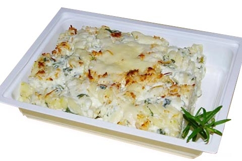 Leveles parajos-ricottás rakott fusilli Leveles parajos-ricottás rakott fusilli