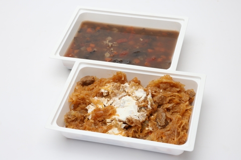 Gombaleves kölessel, Székelykáposzta, pulykahússal, "light" tejföl