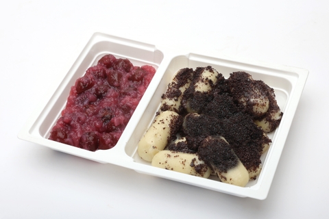 Mákkal töltött nudli, meggyszósz, mák szórat (240g)