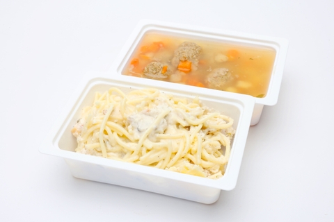Húsgombócleves, Spagetti carbonara