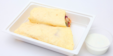 Baconos-csirkés tortilla, Tejföl