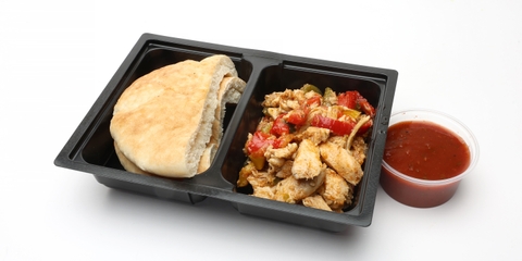Csirke fajitas, pita, Salsa szósz 