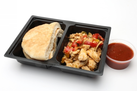 Csirke fajitas, pita, Salsa szósz 