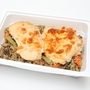 Sajttal sült csirkemell, sült zöldségek, quinoa 