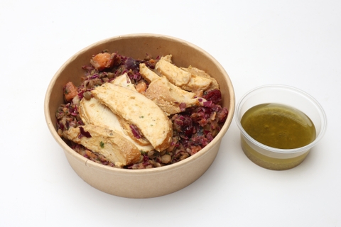 Édes-pikáns energiasaláta, mustáros csirke csíkokkal, Mustáros öntet