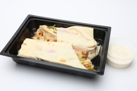 Sült csirkés wrap, ezersziget öntet