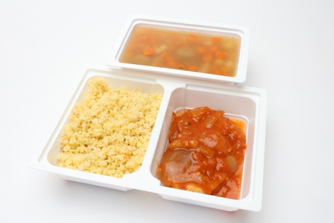 Húsgombócleves, Lecsós csirkemell, Bulgur