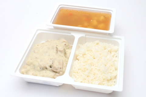 Tarhonyaleves, Dijoni mustáros sertésragu, rizs