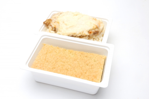 Morvai juhtúrós pecsenye , rizs, Kapros túrós lepény (230g)