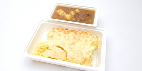 Gulyásleves, Francia rakott burgonya tojással