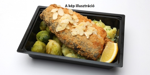 Mandulás pisztráng, Pirított kelbimbó, petrezselymes burgonya