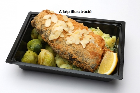 Mandulás pisztráng, Pirított kelbimbó, petrezselymes burgonya