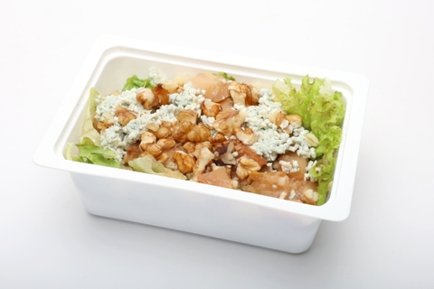 Kéksajtos, körtés saláta bulgurral (190g)