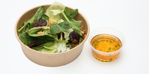 Diós-almás saláta aszalt szilvával , Mustáros-olivás öntet