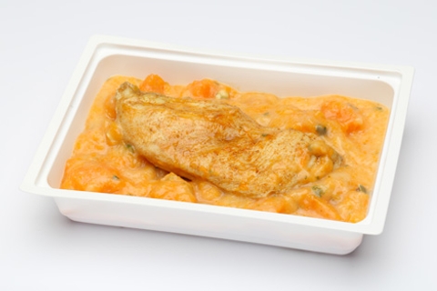Sütőtök-főzelék, Grillezett csirkemell, pirított tökmaggal