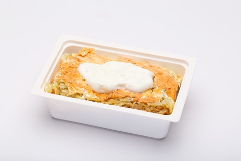 Rakott kelkáposzta, tejföllel