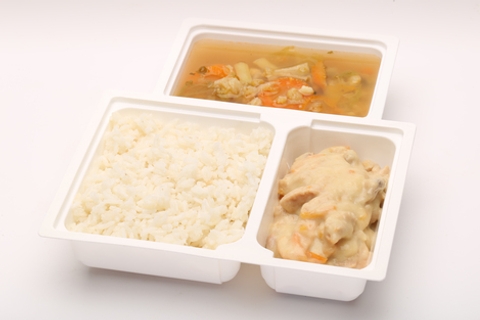 Zöldségleves tarhonyával, Eszterházy csirketokány, rizs