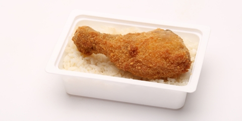 Rántott csirkecomb, rizs