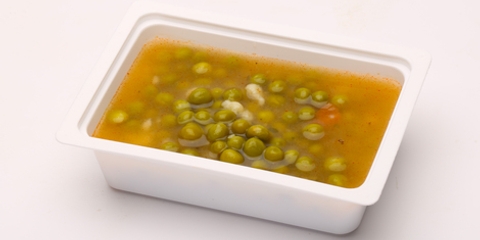 Falusi zöldborsóleves