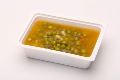 Falusi zöldborsóleves