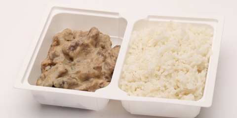 Stroganoff marhatokány, rizs