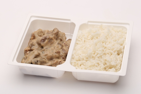 Stroganoff marhatokány, rizs