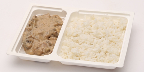 Stroganoff marhatokány, rizs