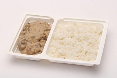 Stroganoff marhatokány, rizs