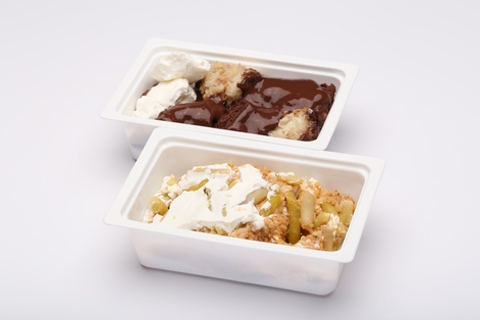 Rakott zöldbab csirkehússal, Somlói galuska (220g)