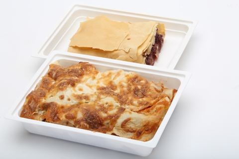 Zöldséges lasagne tofuval , Fitnesz diós-szilvás rétes (180g)