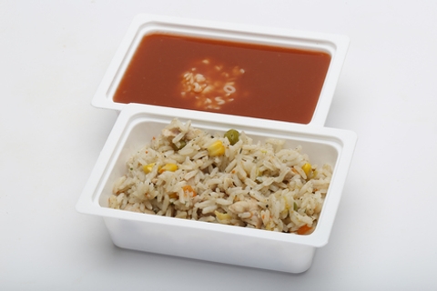 Paradicsomleves, betűtészta, Tavaszi rizses csirke