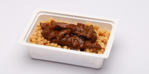 Borsos tokány, tarhonya