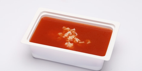 Paradicsomleves, betűtészta