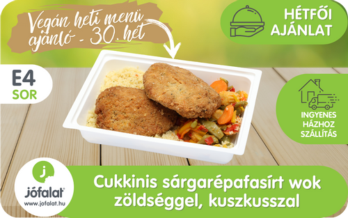 Cukkinis fasírt wok zöldséggel és kuszkusszal Cukkinis fasírt wok zöldséggel és kuszkusszal 