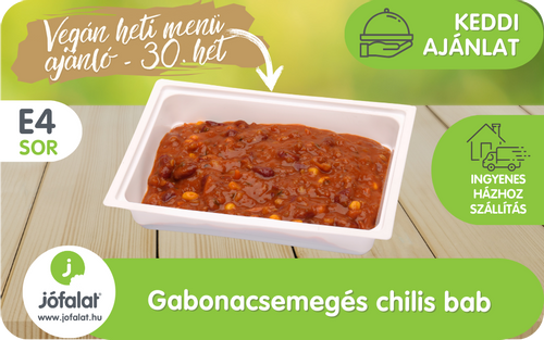 Gabonacsemegés chilis bab Gabonacsemegés chilis bab