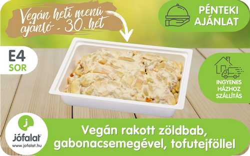 Vegán rakott zöldbab gabonacsemegével és tofutejföllel Vegán rakott zöldbab gabonacsemegével és tofutejföllel 