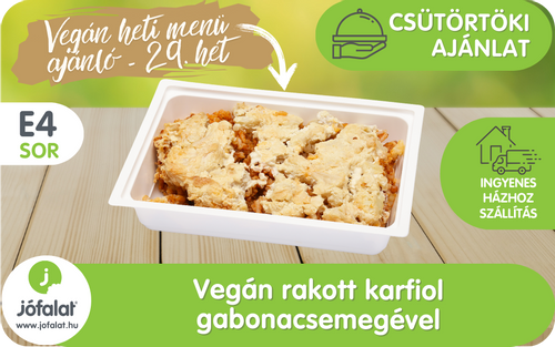 Ha egy finom vegán ebédre vágyik: Vegán rakott karfiol gabonacsemegével a Jófalattól!