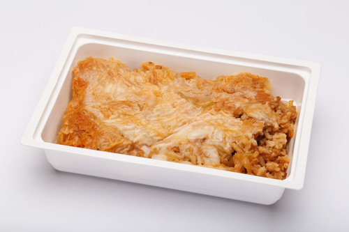 Vegán rakott káposzta gabonacsemegével, tofu tejföllel