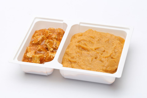 Sárgaborsó főzelék, Tofu pörkölttel