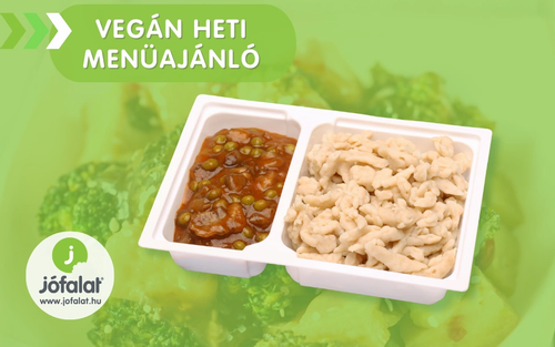 Vegán zöldborsós gombapörkölt zablisztes nokedlivel
